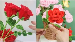 2 different creative ideas for roses using pipe cleaner #gift #suprise #rose #diy #valentinesday