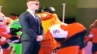 Gritty Funny Moments at 2024 NHL All Star Game Mascot Dodgeball Game (FULL CLIP)