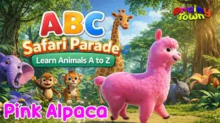 ABC Safari Parade 🎵 Learn Animals A to Z Colourful Safari Animals Learn