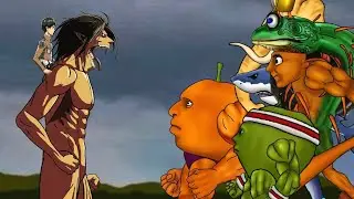 Eren Yeager vs Udin din din dun  . Italian brainrote animation |DC2|.