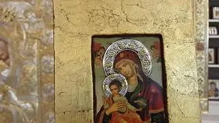 Virgin Mary Vrefokratousa Orthodox icon || Silver icon - FS Series || Christianity Art