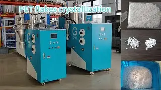 PET crushed material crystallization