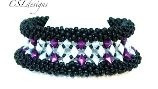 Diamond in the rough beaded kumihimo bracelet
