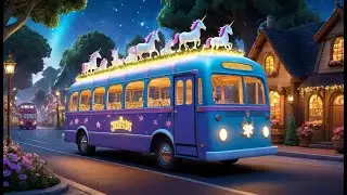The Unicorns on the Bus | Magical Bus Ride Song for Kids | Fun Unicorn Nursery Rhyme