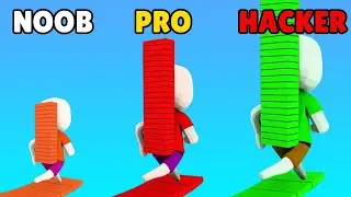 Noob vs Pro vs Hacker in Bridge race || bridge race