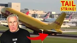 Взгляд пилота на столкновение с хвостом самолета DHL Airbus A300!