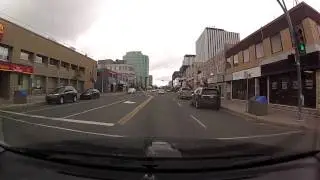 Yellowknife - Driving from Old Town to Downtown and Kam Lake Road