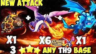 ELECTRO DRAGON : ELECTRO +DRAGON STORM NEW TH9 STRONGEST ATTACK STRATEGY  | 3 STAR ANY BASE | Coc