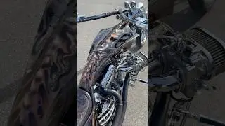 Wild Chopper! #harleydavidson #chopper #custom #motorcycle #crazy #airbrush #paint #chrome #harley