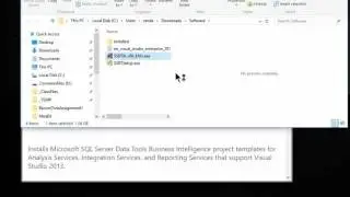 Installing the SSDT BI for Visual Studio 2013