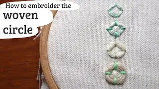 woven circle embroidery tutorial