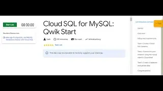 Cloud SQL for MySQL: Qwik Start || 