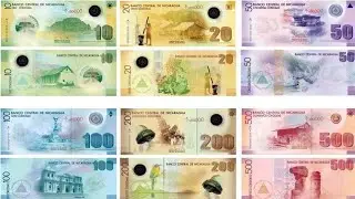 Банкноты мира.Banknotes of the world. Банкноты Никарагуа. Nicaragua banknotes.Нумизматика.Startup407