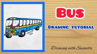 Bus drawing tutorial | Easy way to draw Bus step by step for beginners 2024 |