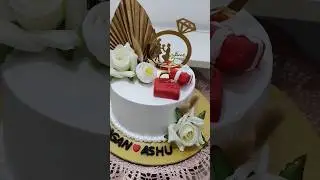 Beautiful cake for Engagement #ring ceremony cake #newdesign #shortvideo