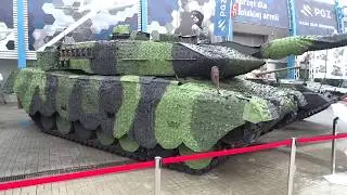 New polish camouflage for tank LEOPARD 2 A5 presentation MSPO 2017 Kielce