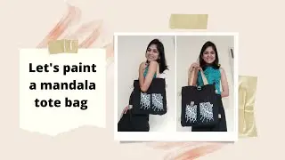 Mandala tote bag, tote bag painting,mandala painting, easy Mandala art, tote bag art , diy fashion