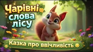 Казка для дітей про ввічливість 🌿 Чарівні слова лісу | Терапевтична казка