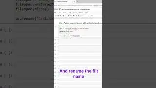 2.98 Write a python program to create a file & write some text and rename the file name?