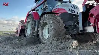 Steyr 6165 en Fentum Spitmachine - Spitten en zaaien in &eacute;&eacute;n werkgang!