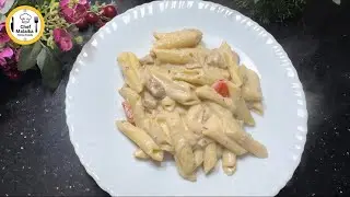 Pasta In White Sauce | Creamy Chicken White Sauce Pasta Recipe By Chef Malaika 