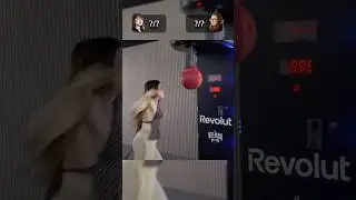Roro vs. Abby on the boxing machine. You won't believe who won.