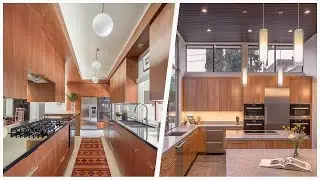 75 Mid-century Modern Kitchen With Window Backsplash Design Ideas You'll Love 🟡