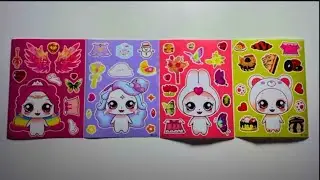 Cutest Kawaii Sticker Dolls Ever 💖 | Satisfying Sticker ASMR & DIY🎀 #dressup 