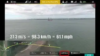 Phantom 4 Top Speed of 98.3 km/h - 61 mph
