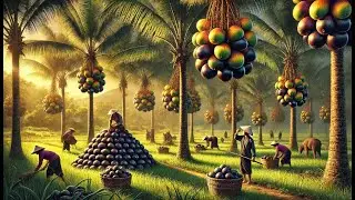 How Farmers Harvest Toddy Palm Fruits and Process Them Into Palm Sugar
