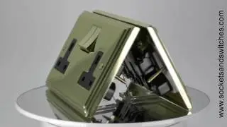 Art Deco Supreme Polished Brass Sockets and Switches