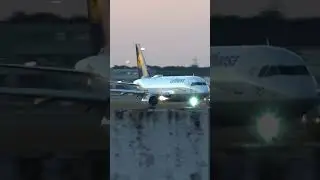 Lufthansa Airbus A319-100 takeoff Frankfurt Airport - sound on!