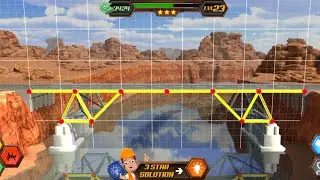 Bridge Construction Simulator - Level 23 | 3 stars