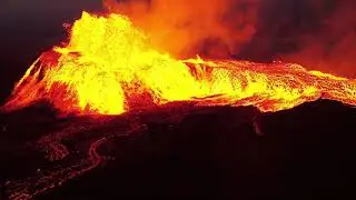 HUGE LAVA WAVE SWALLOWS THE ENTIRE ICELAND VOLCANO MOUNTAIN in 4K SLOW MOTION! (Fagradalsfjall)