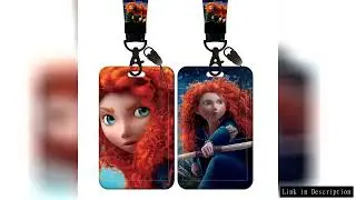 Disney Brave Lanyard ID Card Holder Merida Princess Badge Holders Neck Strap with Keychain Phone Rop