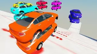 Beamng drive - Epic High Speed Ski Jumping Car Jumps #5 | BeamNG-Destruction
