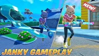 *NEW* Janky Skin(Janky Stunt Helmet & Janky Dead Fish) Gameplay! Fortnite
