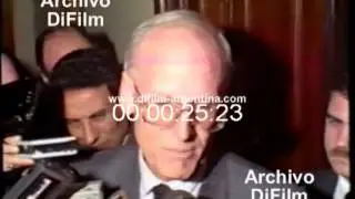 DiFilm - Nestor Rapanelli por aumento de sueldos en la administraci&oacute;n publica (1989)