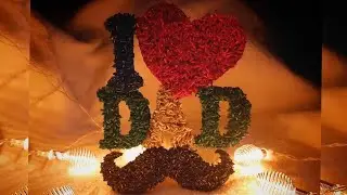 DIY Showpiece Fathers day Gift Idea at Home | Rice Craft | I &hearts;️ DAD #showpiece #fathersdaygifts #diy