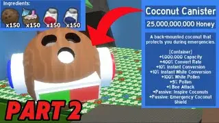 Getting Coconut Canister in Beeswarm Swarm Simulator (🔴LIVE)