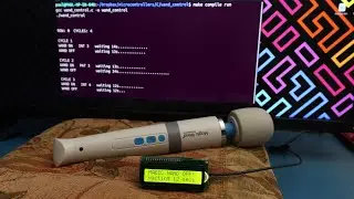 NEC Infrared Transceiver & LCD Display Module controlling a Magic Wand massager