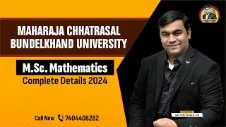 Maharaja Chhatrasal Bundelkhand University M.Sc. Mathematics Complete Details -2024