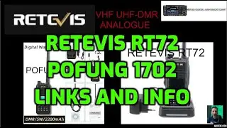 RETEVIS RT-72-POFUNG 1702 DMR -ANALOGUE VHF UHF Budget Radio-Links and Info