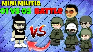 Mini Militia Gameplay | 1 VS 05 Battle | DYMAX gaming