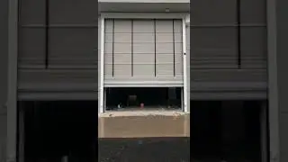 Stacking type pvc fabric curtain high speed roller up door for garbage dump station