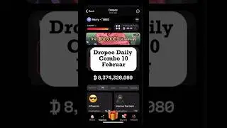 Dropee Daily Combo 10 February | New Daily Combo Card 10 February |Daily Combo Dropee#dropee