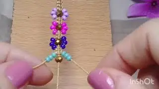 Cómo hacer 🌸🌸Pulsera de florecitas 🌸🌸 tejida en macramé #bisutería #mostacillas #macrame
