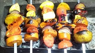 Shashlik|  grilled vegetables how to cook barbecue vegetables