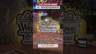 Busines Logo for WOW MAKEOVER by शब्द SIGNAGE #shabdsignage #makeup #makeupstudio #shorts #ytshorts
