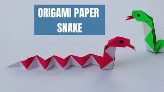 Easy Cute Origami Paper Snake | How to make easy origami paper snake